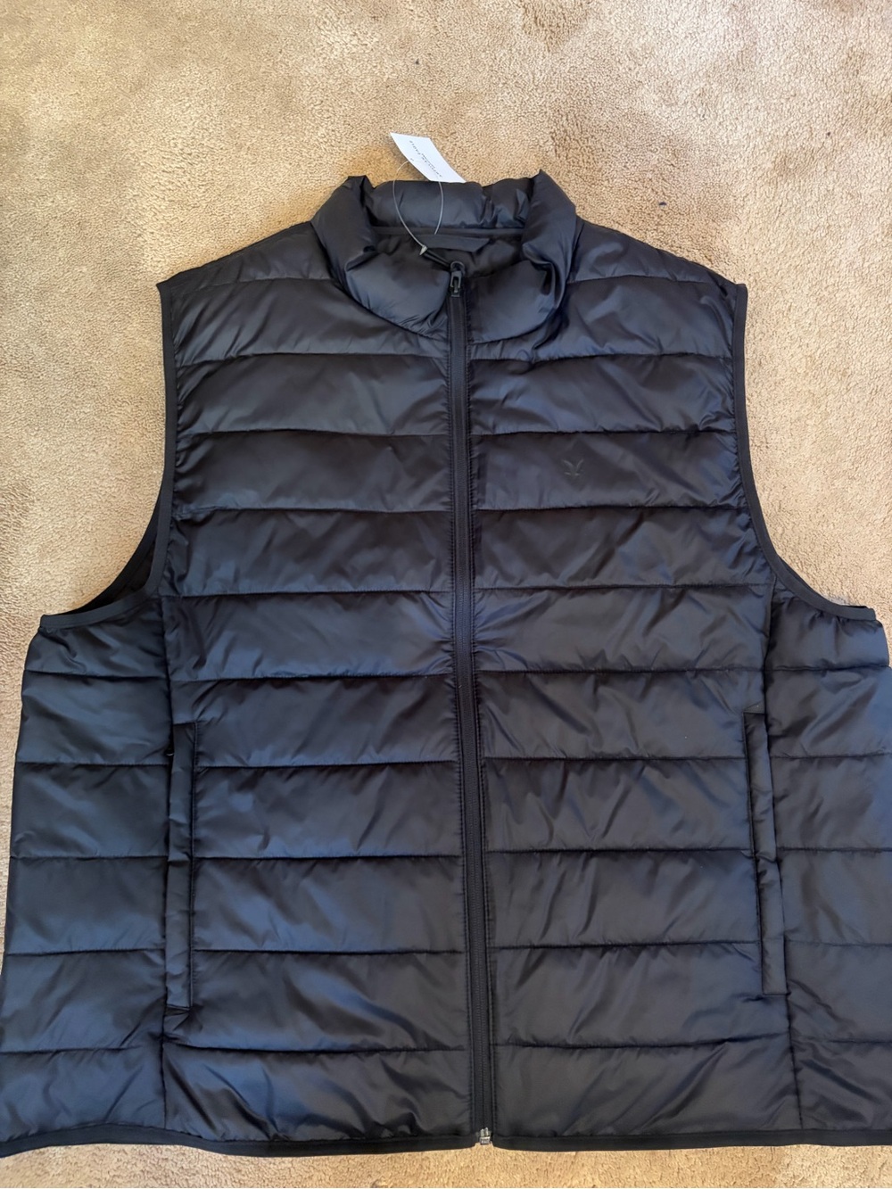 American Eagle Outfitters Men's Black Quilted Puffer Vest